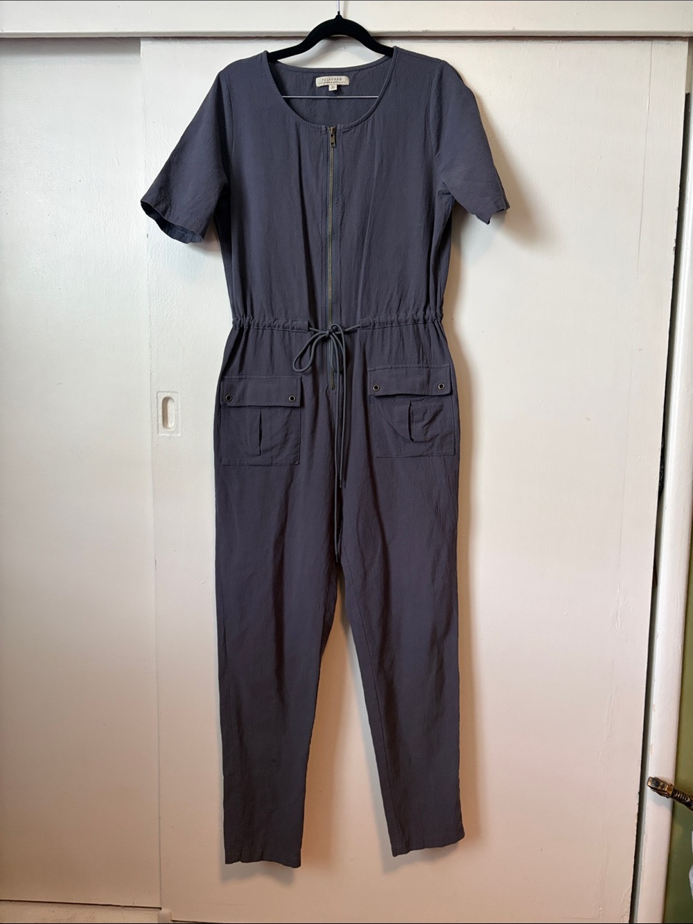 Polagram Gray Short Sleeve Utility Jumpsuit